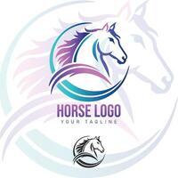 caballo logo icono modelo ilustración vector