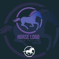 caballo logo icono modelo ilustración vector