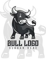 Elegant bull concept for business logo design vector