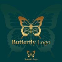 logo ilustración mariposa degradado vistoso estilo vector