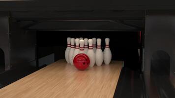 Bowling Strike in slow motion video