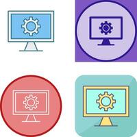 Monitor Screen Icon Design vector