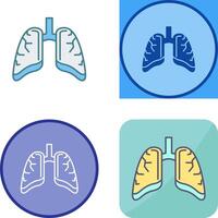 Lungs Icon Design vector