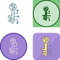 Electronic Key Icon Design vector