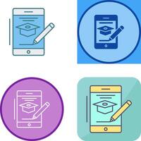 Online Course Icon Design vector