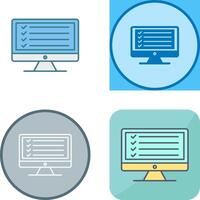 Online Checklist Icon Design vector