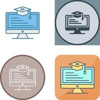 Online Learning Icon Design vector