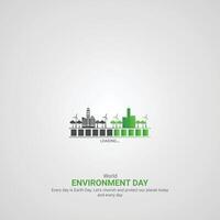 World environment day. World environment day creative ads. June 5 poster, banner illustration . 3D vector