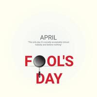 april fools day. april fools day creative ads, social media ads banner, poster 3d illustration vector