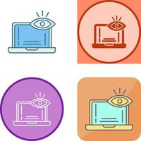 Monitoring Icon Design vector