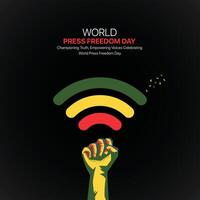 world press freedom day. press freedom day creative ads design may 3. social media poster, , 3D illustration. vector