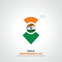 Indian Independence Day,Indian Independence Day creative ads design. social media post 3D illustration. vector