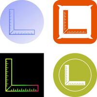 square Ruler Icon Design vector