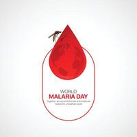 world malaria day. world malaria day creative ads design April 25. social media poster, , 3D illustration. vector