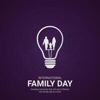 international family day. international family day creative ads design. social media post, , 3D illustration. vector