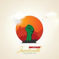 Juneteenth freedom day, Juneteenth freedom day creative ads design, JUNE 19, illustration, , 3d vector