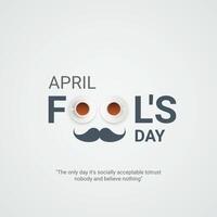 april fools day. april fools day creative ads, social media ads banner, poster 3d illustration vector