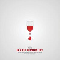 World Blood Donor Day. world Blood Donor Day creative ads design june 14. , illustration, 3d vector