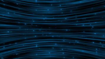 Simple Royal blue color 2d horizontal lines with glowing glitter particles looped background video