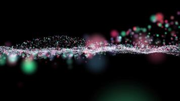 HI-tech futuristic particles stream flowing through cyber space video