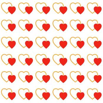 corazón, patrón, seamless, plano de fondo vector