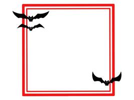 Halloween Frame Background with Bat vector