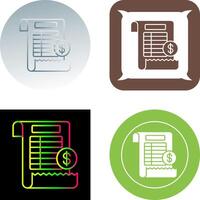 Bill Icon Design vector