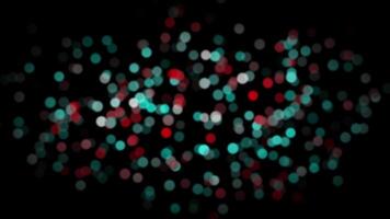 red and blue blurry abstract particles slowly moving over black background video