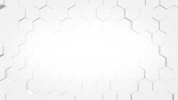 White color 3d hexagonal shapes slowly moving geometrical background for professional use video