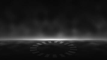 White and Black color glowing empty space or empty stage with rotating ring at the center video