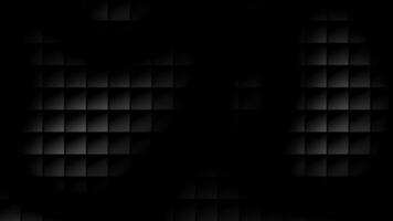 White color gradient squares box pattern slowly moving over black background, loop able dark background video