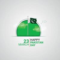 pakistan resolution day. pakistan resolution day creative ads design. post, , 3D illustration. vector