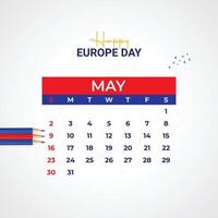 contento Europa día creativo anuncios diseño. mayo 9 9 Europa día social medios de comunicación póster 3d ilustración. vector