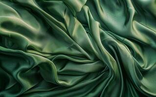 A green piece of fabric with a zigzag pattern photo