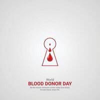 World Blood Donor Day. world Blood Donor Day creative ads design june 14. , illustration, 3d vector