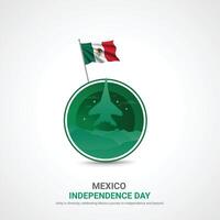 mexico independence day. mexico independence day creative ads design. post, , 3D illustration. vector