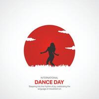 International Dance Day. Dance Day creative ads design April 29. social media poster, , 3D illustration. vector