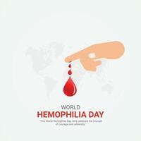 world hemophilia day. world hemophilia day creative ads design April 17. social media poster, , 3D illustration. vector
