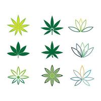 Cannabis logo template symbol design vector