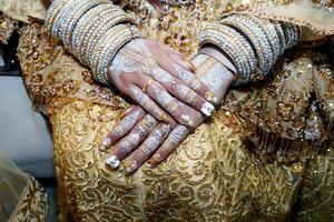 Henna on the hand photo