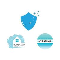 Cleaning logo template symbol design vector