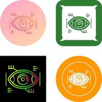 Eye Recongnition Icon Design vector