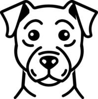 perro icono estilo retrato vector