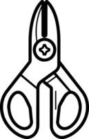 Scissors icon style illustration vector