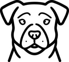 Dog icon style portrait vector