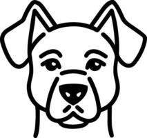 perro icono estilo retrato vector