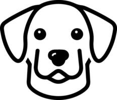 perro icono estilo retrato vector