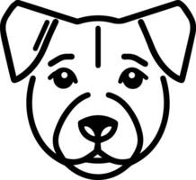 perro icono estilo retrato vector