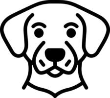 Dog icon style portrait vector