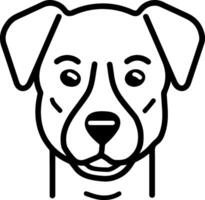 perro icono estilo retrato vector